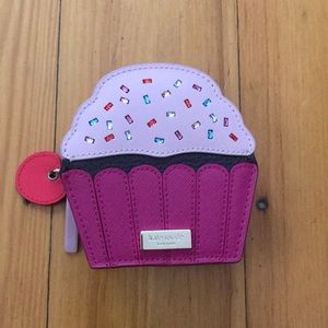 Kate Spade Pink Leather Cupcake Zipper Pouch